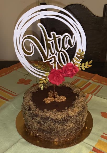 Cake Topper Topo de Bolo Rosas