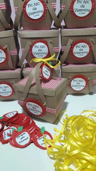 Kit 10 Cesta Picnic Branca de Neve
