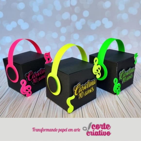 Kit 30 Lembrancinhas Festa Balada Neon