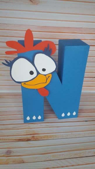 Letra 3d Galinha Pintadinha