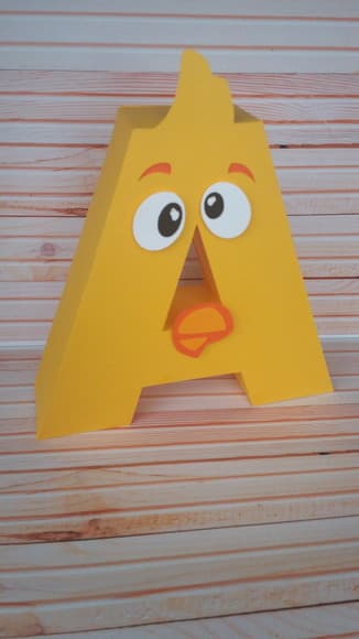Letra 3d Galinha Pintadinha