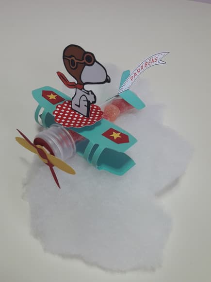 Tubete Avião 3d Snoopy