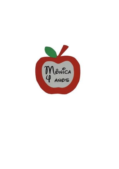 Aplique de Maça Branca de Neve