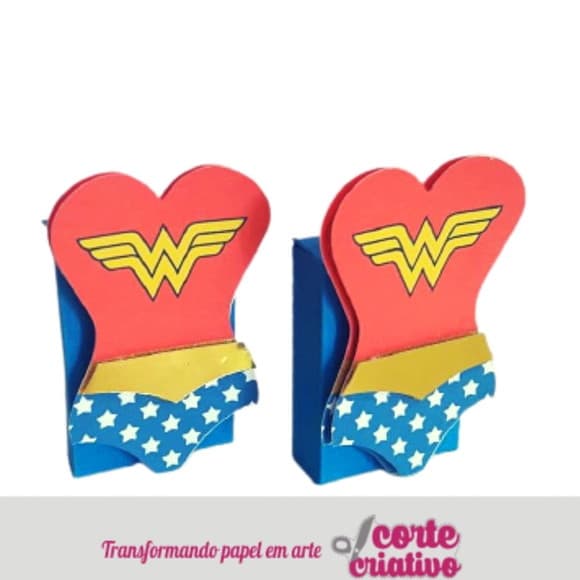Caixa Chocolate Duplo Mulher Maravilha