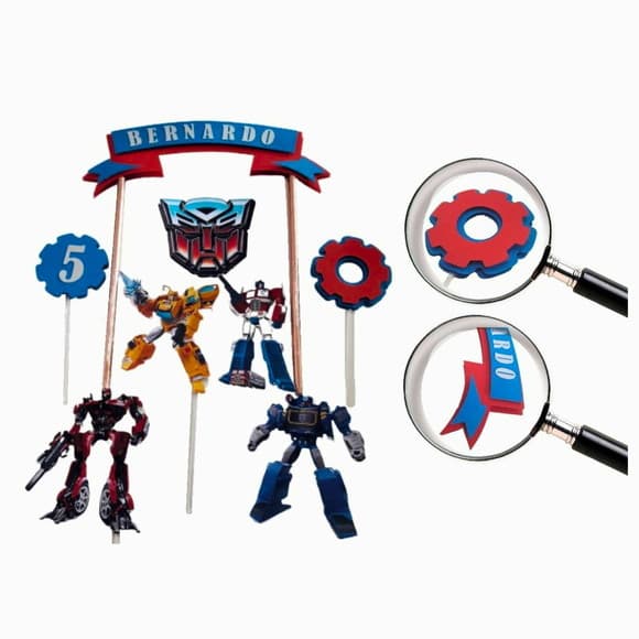 Cake Tooper Topo de Bolo Transformes