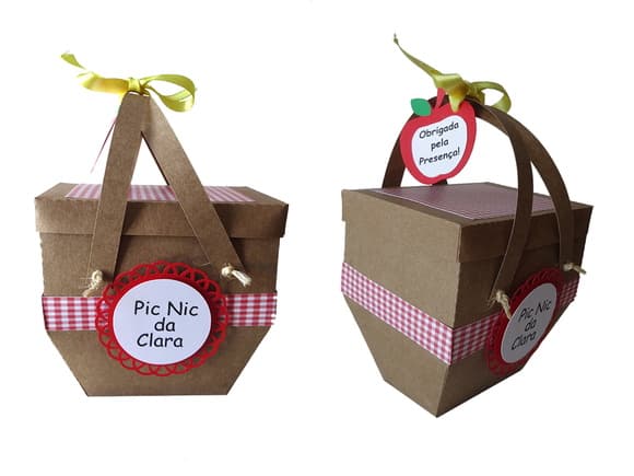 Kit 10 Cesta Picnic Branca de Neve