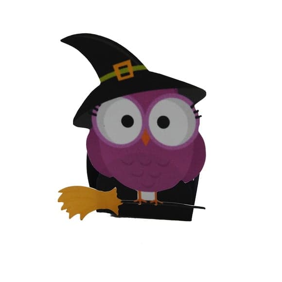 Forminha Coruja Bruxinha Halloween