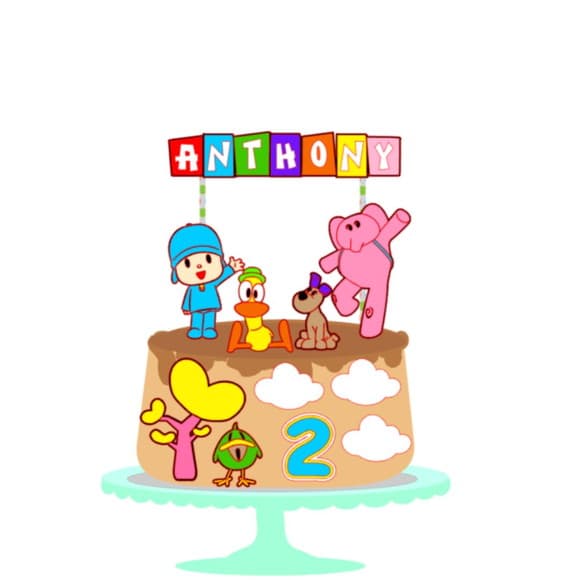 Topo de Bolo Pocoyo