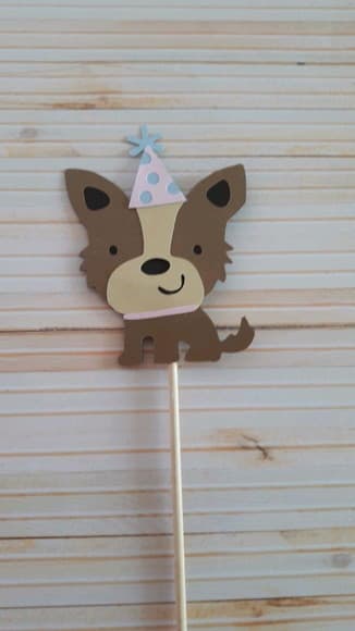 Topper Centro de Mesa Cachorrinhos Pet Shop