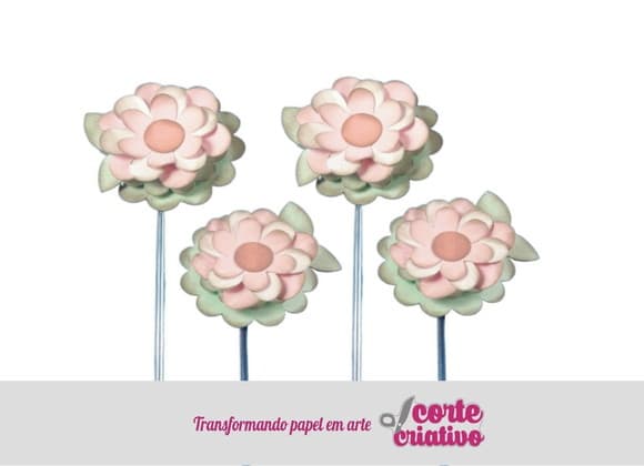 Topper Flor Jardim Secreto Vintage