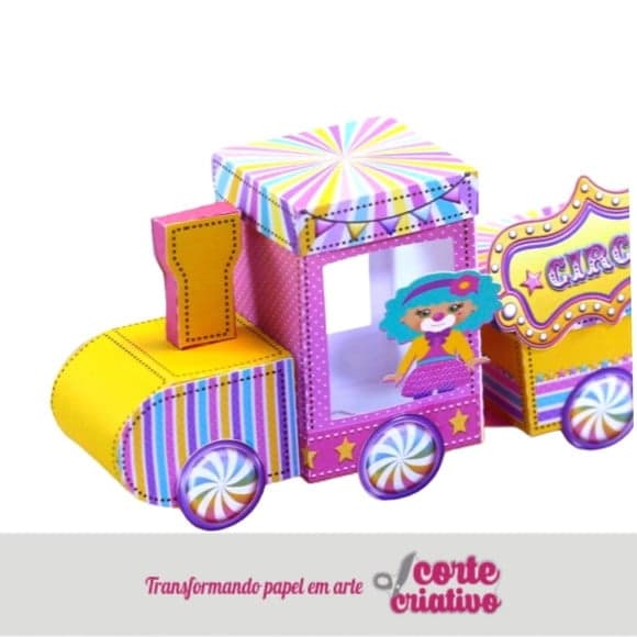 Trenzinho Menina Circo Rosa
